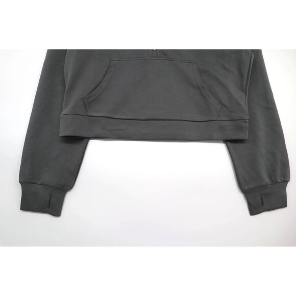 MangoPop Women's Quarter Zip Pullover Sweatshirt Kangaroo Pocket Ribbed Cuffs S - Picture 7 of 10